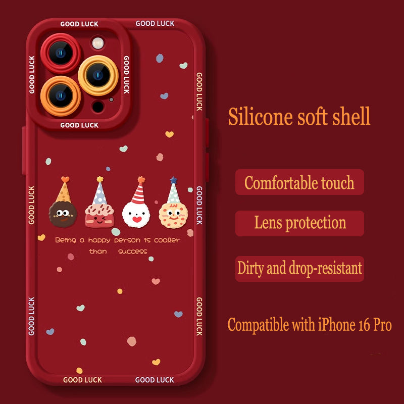 Cute Donut Silicone Shell Phone Case for iPhone