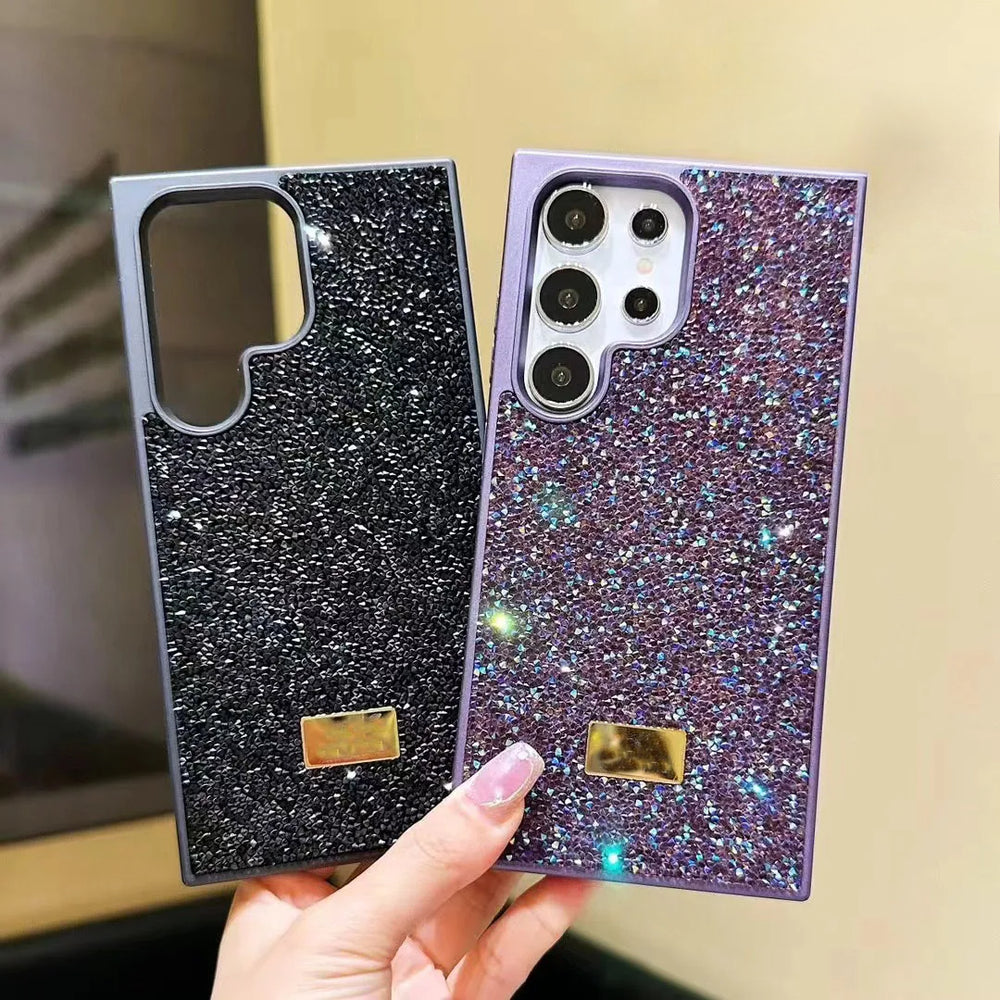 Luxury Flashing Swan Phone Case Shockproof and Anti Drop For Samsung Galaxy