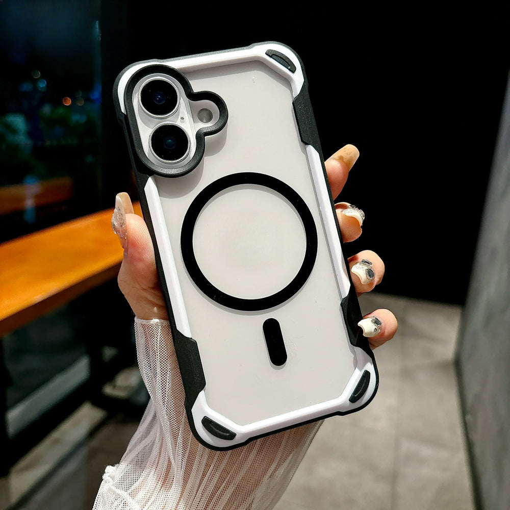 Transparent Hard Shockproof Armor Case For iPhone