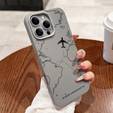Airplane Lichee Design Leather Case For iPhone