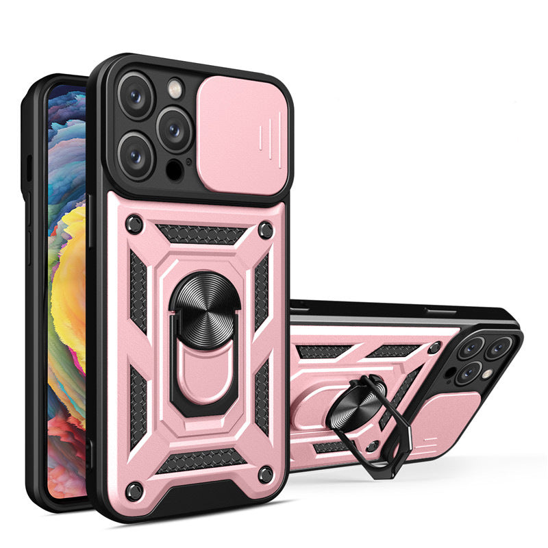 Armor Shockproof Magnetic Ring Stand Holder Case For iPhone