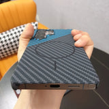Luxury Carbon Fiber Magnetic Phone Case For Samsung