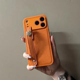 Camellia Shockproof Wrist Strap Leather Case for iphone