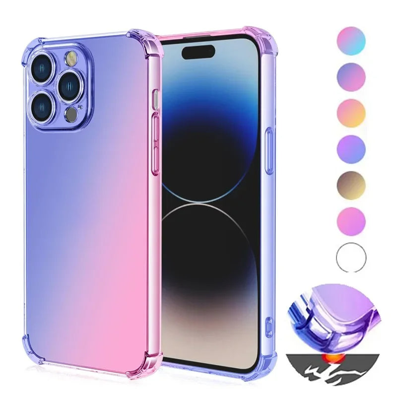 Gradient Airbag TPU Case For iPhone