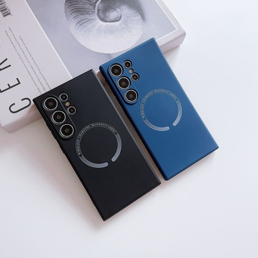 For Magsafe Liquid Silicone Magnetic Phone Case For Samsung