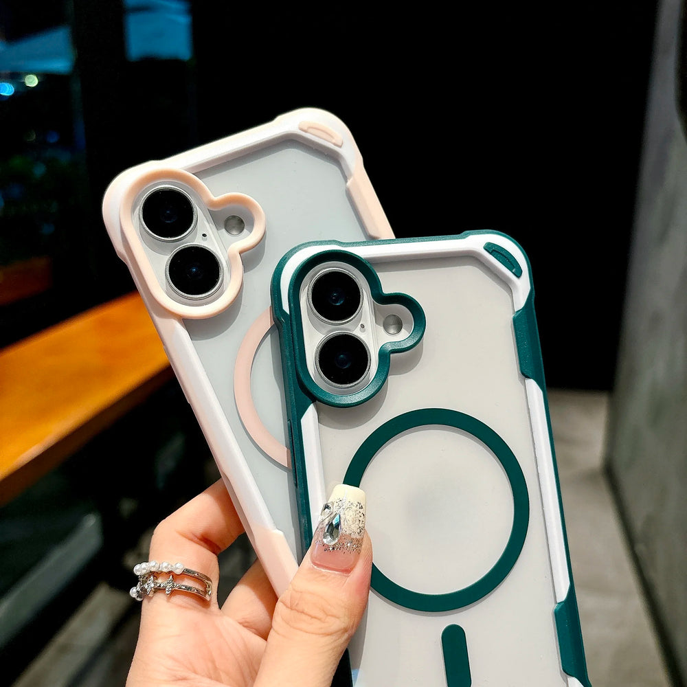 Transparent Hard Shockproof Armor Case For iPhone