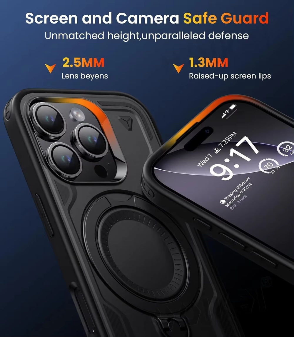 Shockproof Armor Metal Ring Holder Case For iPhone
