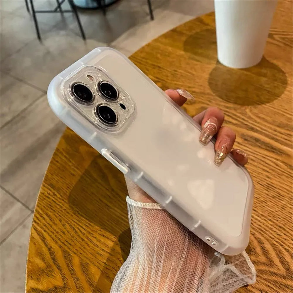 Shockproof Silicone Bumper Clear Phone Case For iPhone