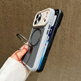 Magnetic Carbon Fiber Kickstand Case for iPhone