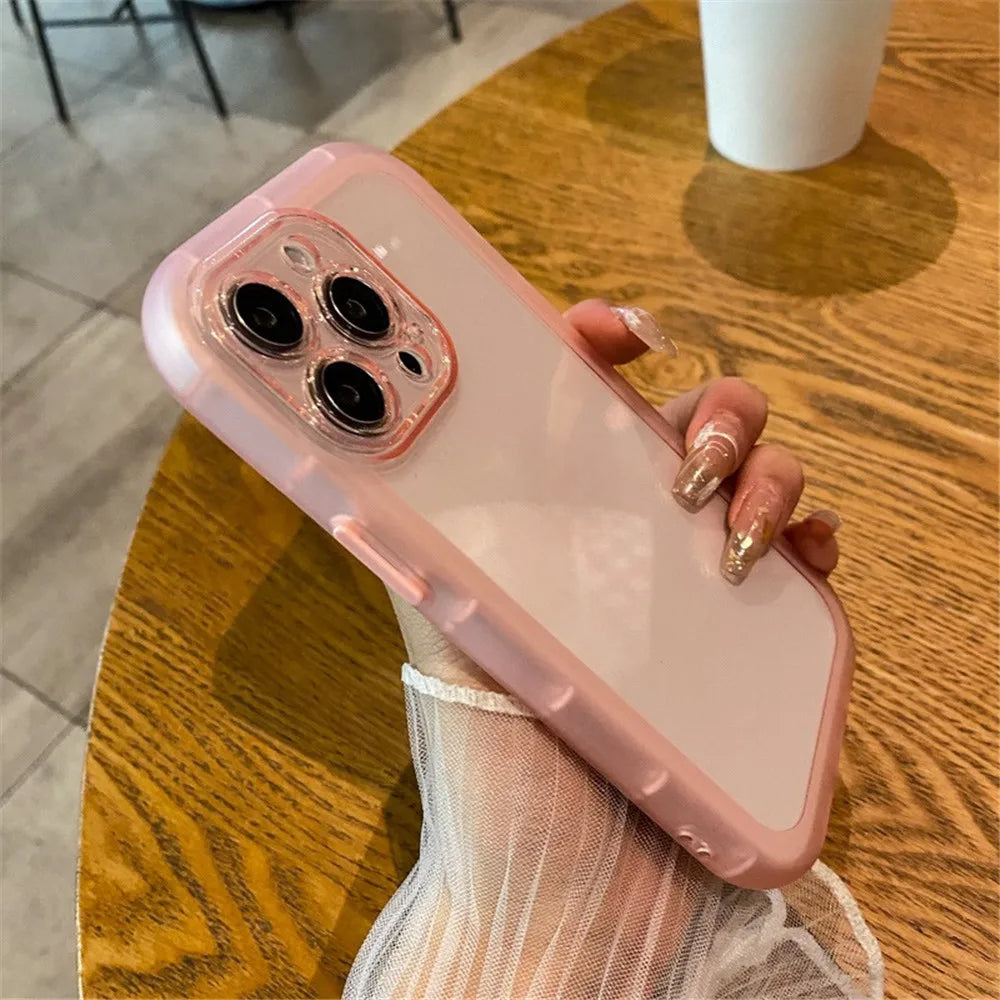 Shockproof Silicone Bumper Clear Phone Case For iPhone