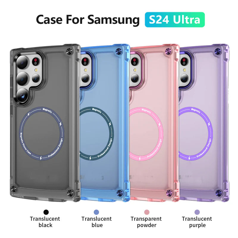Translucent Hybrid Armor Shockproof Case For Samsung