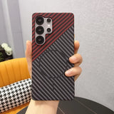 Luxury Carbon Fiber Magnetic Phone Case For Samsung