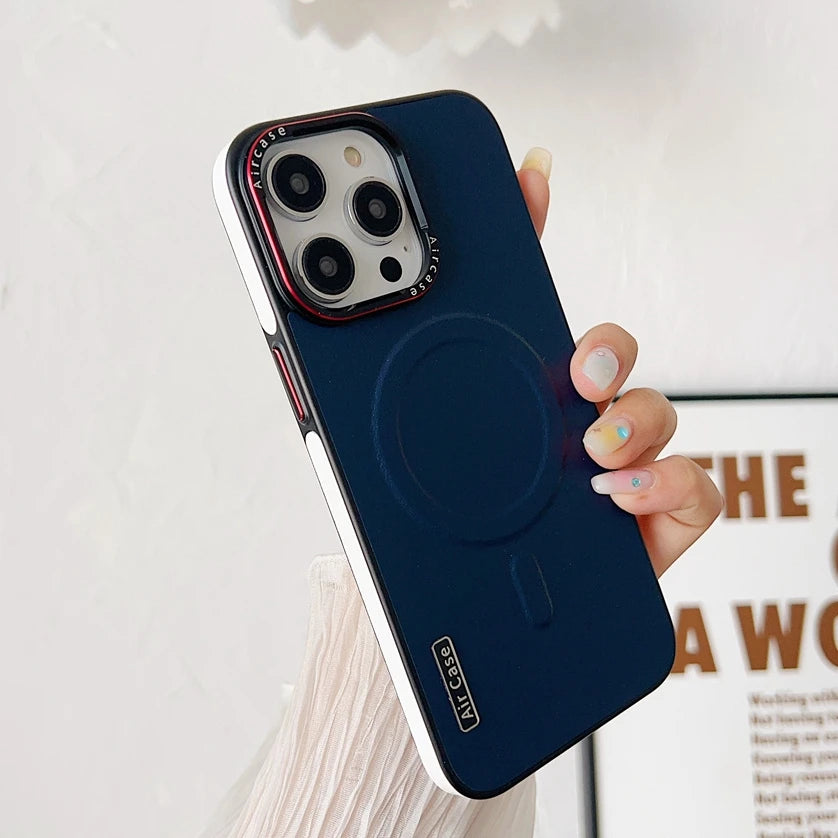 Luxury Matte Leather Case For iPhone