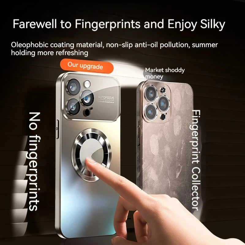 Fashionable Large Window Magnetic Case For iPhone