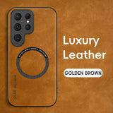 Magnetic For Magsafe Leather Case For Samsung Galaxy