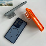 Matte Magnetic Flip Kickstand Case for Samsung