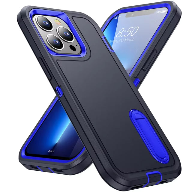 Heavy Duty Shockproof Anti-Scratch Rugged Protective with Kickstand Case For iPhone