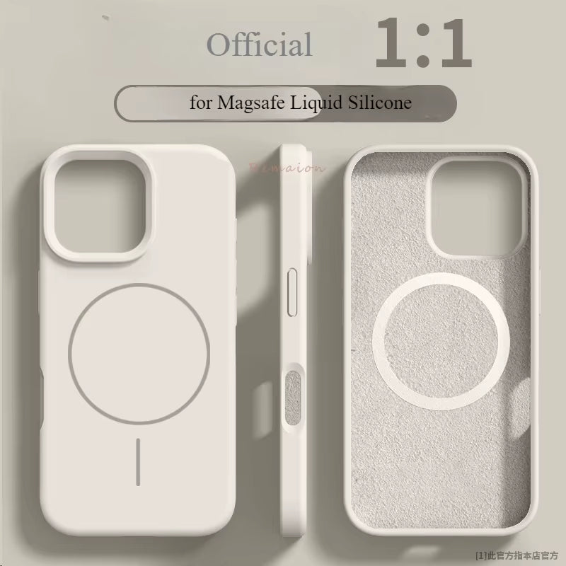 Liquid Silicone Magsafe Magnetic Case For iPhone