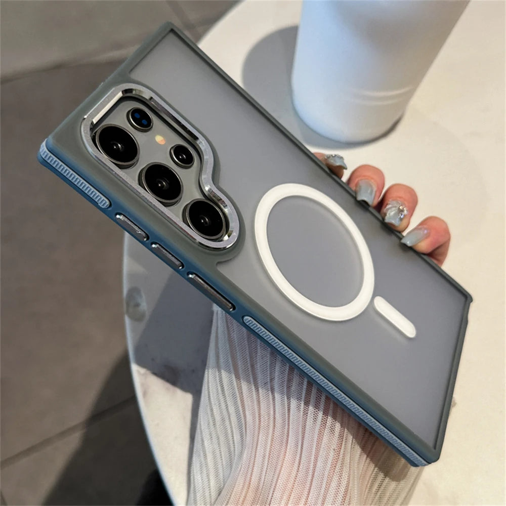 Luxury Matte Magnetic Phone Case for Samsung Galaxy