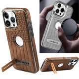 Magnetic Shockproof Leather Texture Case for iphone