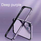 Hybrid Silicone Frame Aluminum Metal Phone Case For iPhone