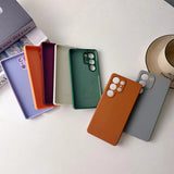 Liquid Silicone Solid Color Soft Phone Case For Samsung