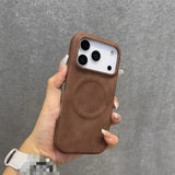 Skin-Feel Magnetic Half-Wrap Leather Case for iphone