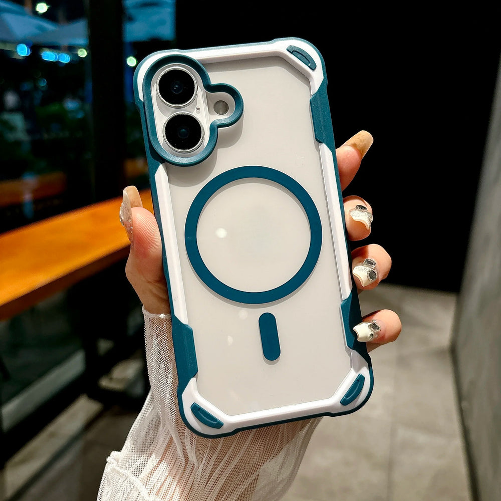 Transparent Hard Shockproof Armor Case For iPhone