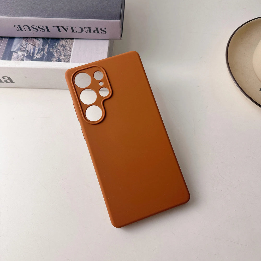 Liquid Silicone Solid Color Soft Phone Case For Samsung