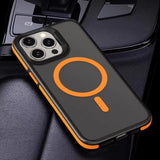 Magnetic Matte Translucent Armor Shockproof Case For iPhone