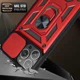 Armor Shockproof Magnetic Ring Stand Holder Case For iPhone
