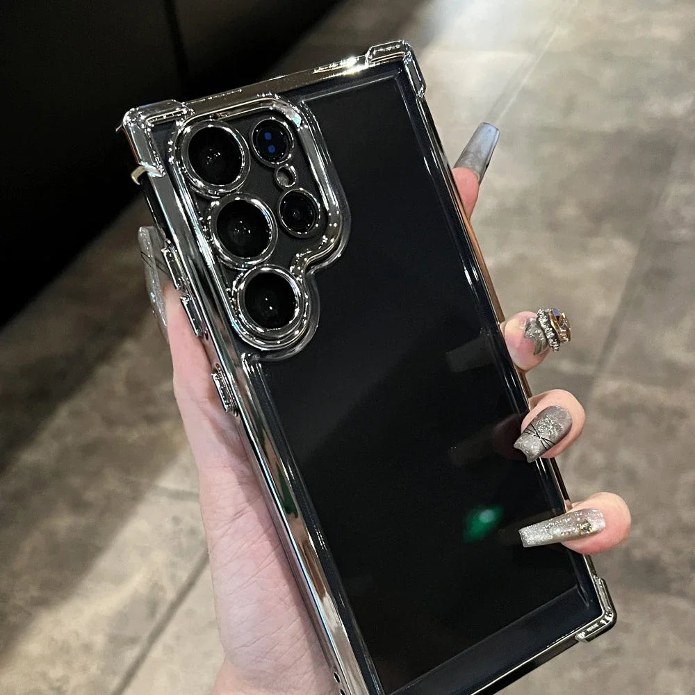 Plating Armor Transparent Case For Samsung