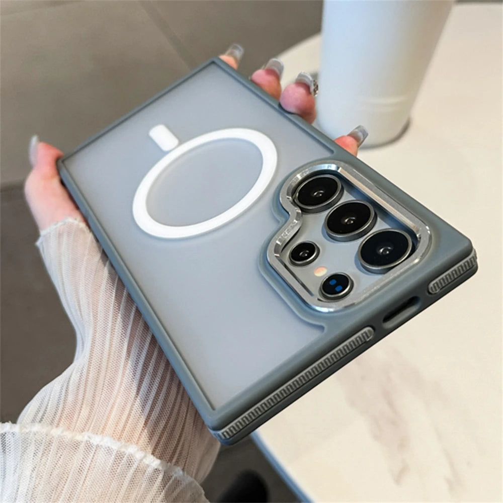 Luxury Matte Magnetic Phone Case for Samsung Galaxy