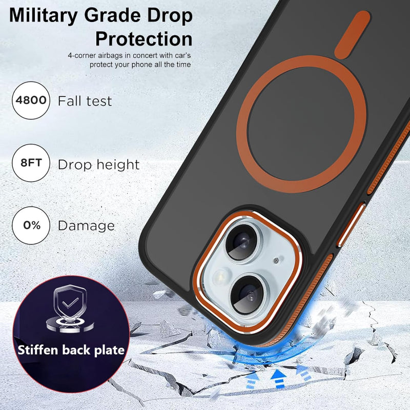 Translucent Matte Shockproof Women Men Protective Case for iPhone