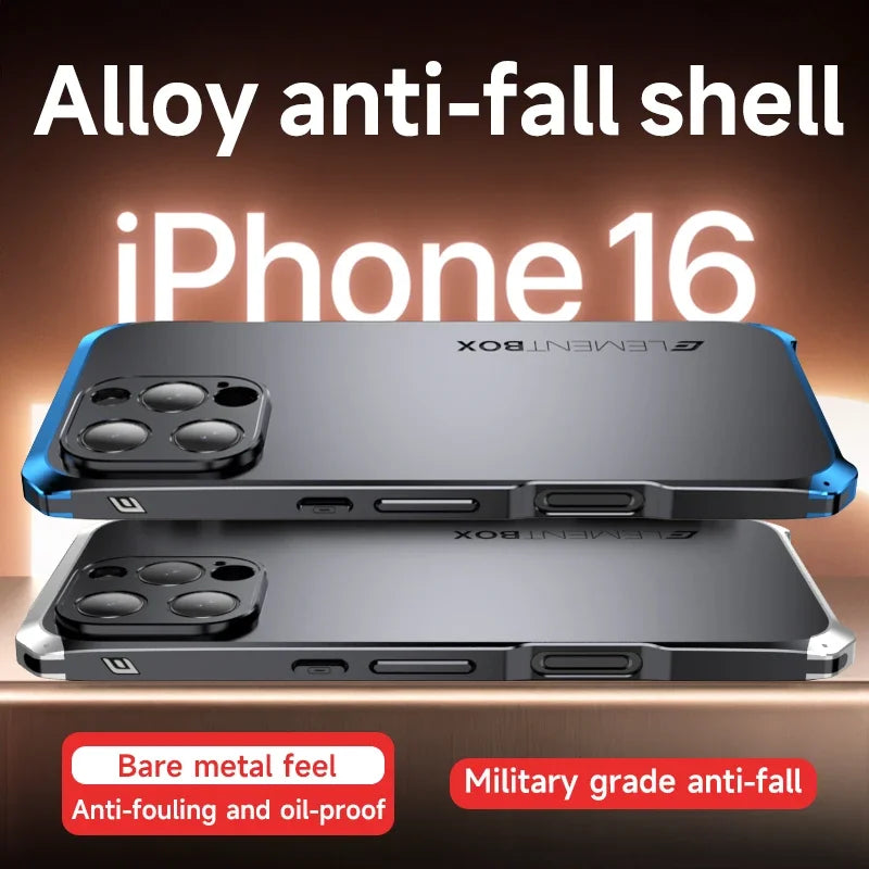 Aluminum Anti-collision Strip Silica gel Back Case For iPhone