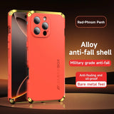 Aluminum Anti-collision Strip Silica gel Back Case For iPhone