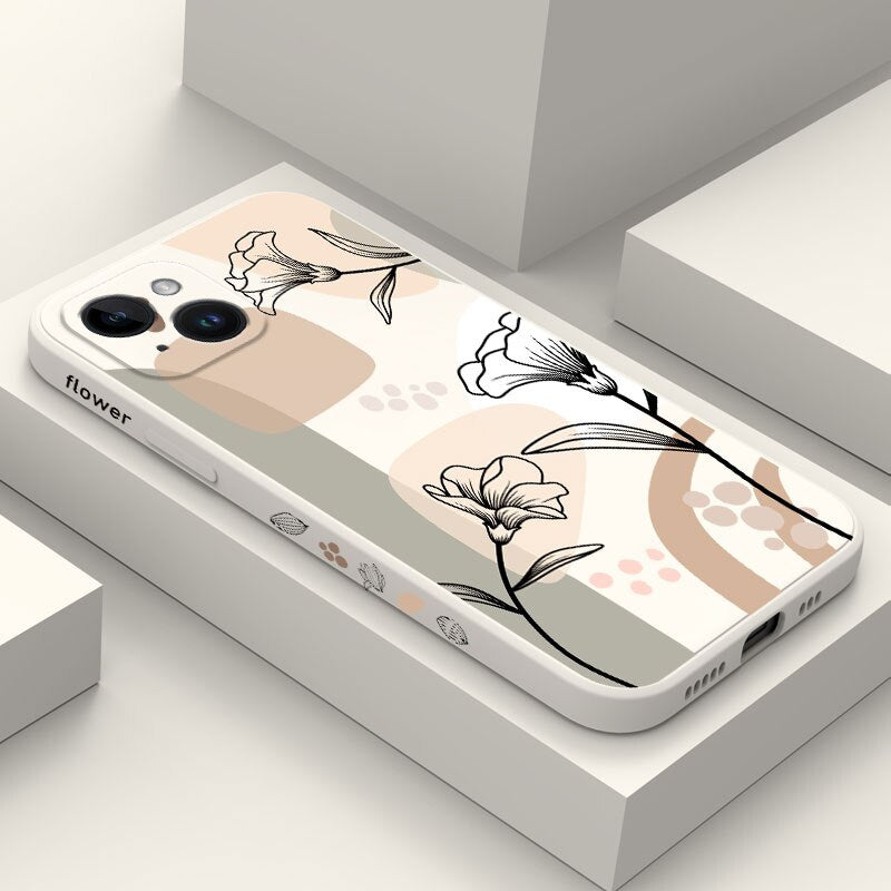 Beautiful Art Liquid Silicone Case For iPhone