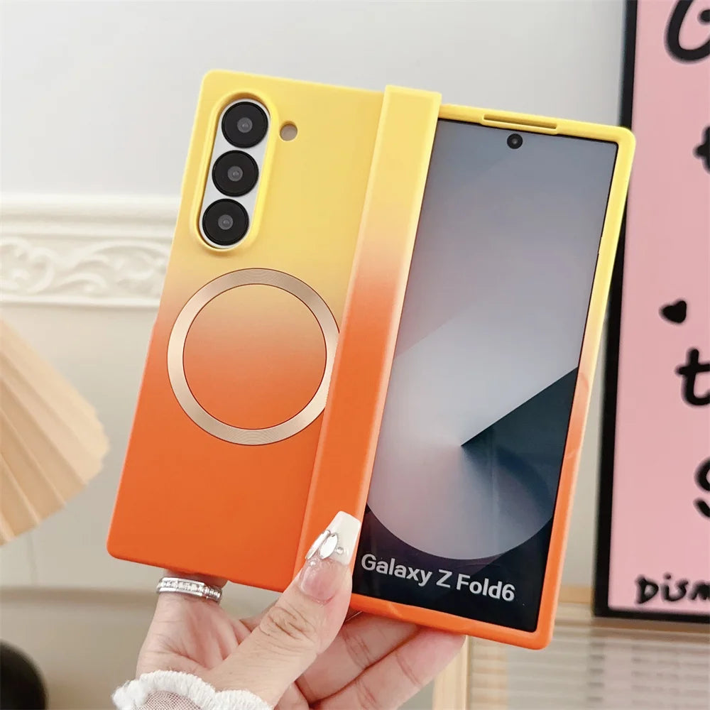 Candy Color Gradient Magnetic Case for Samsung Z Fold