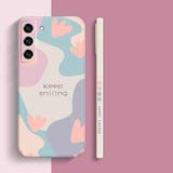 Cartoon Flower SIlicone Case For Samsung