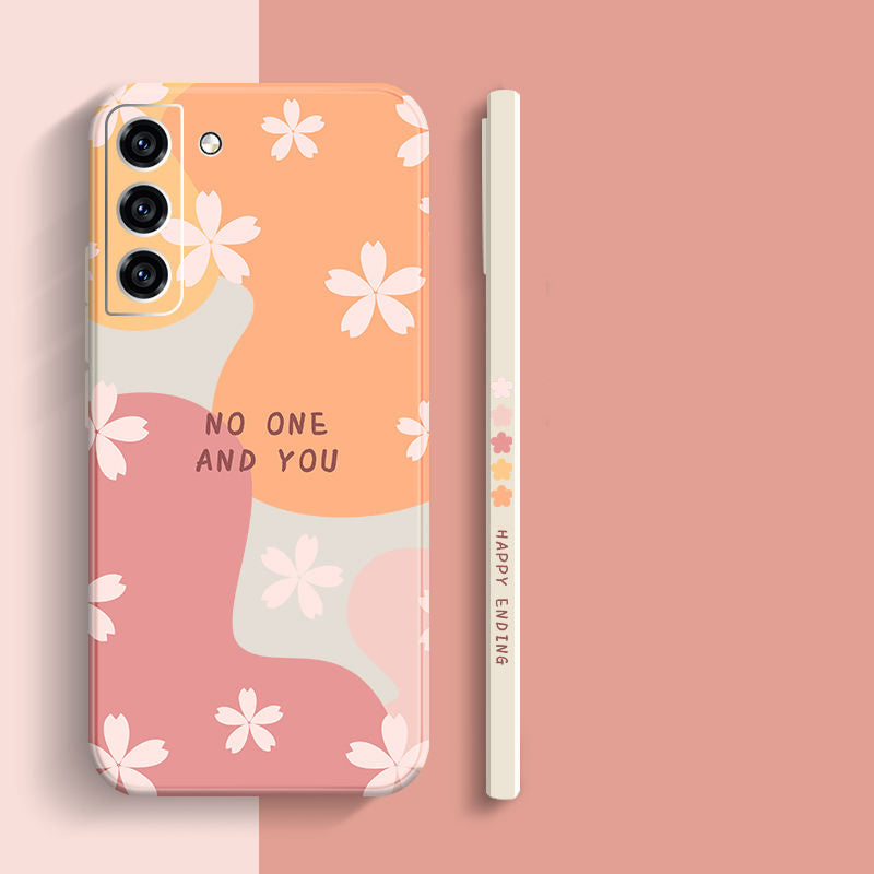 Cartoon Flower SIlicone Case For Samsung
