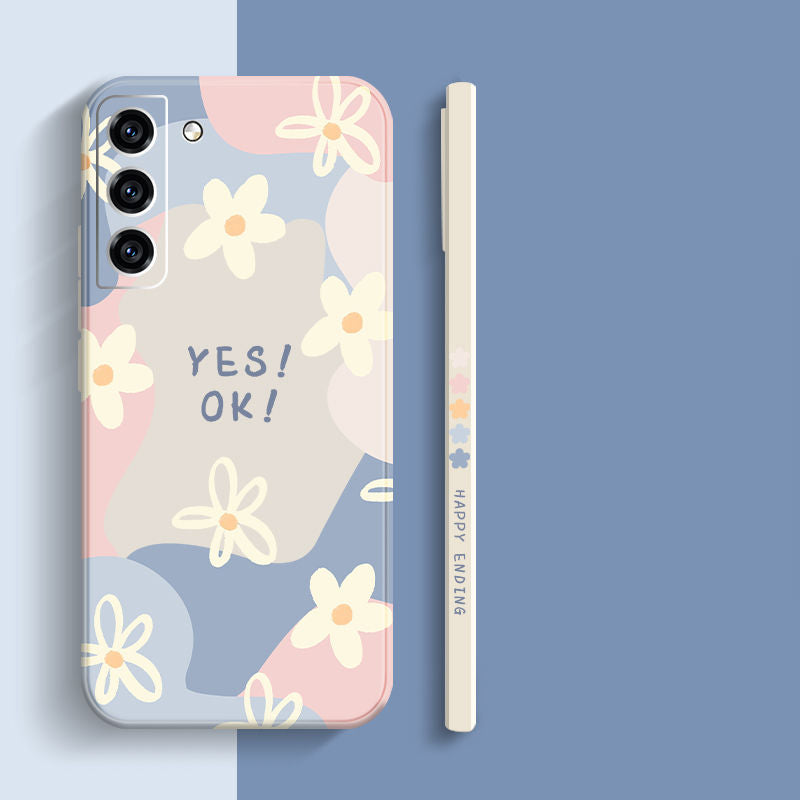 Cartoon Flower SIlicone Case For Samsung