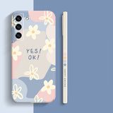 Cartoon Flower SIlicone Case For Samsung