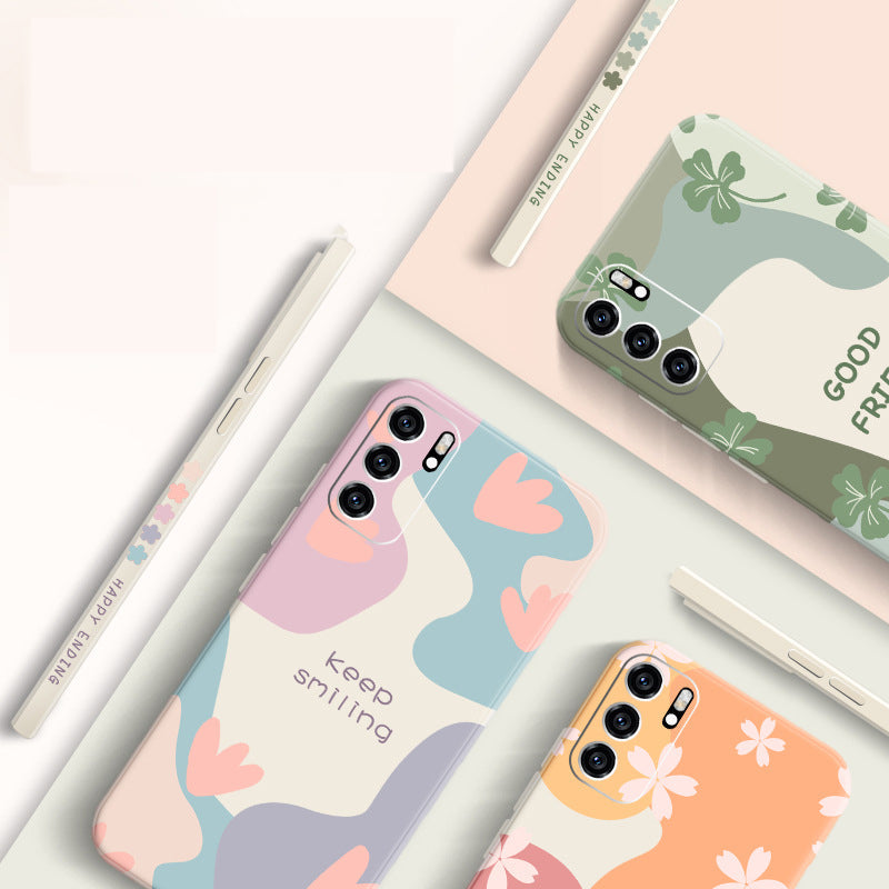 Cartoon Flower SIlicone Case For Samsung