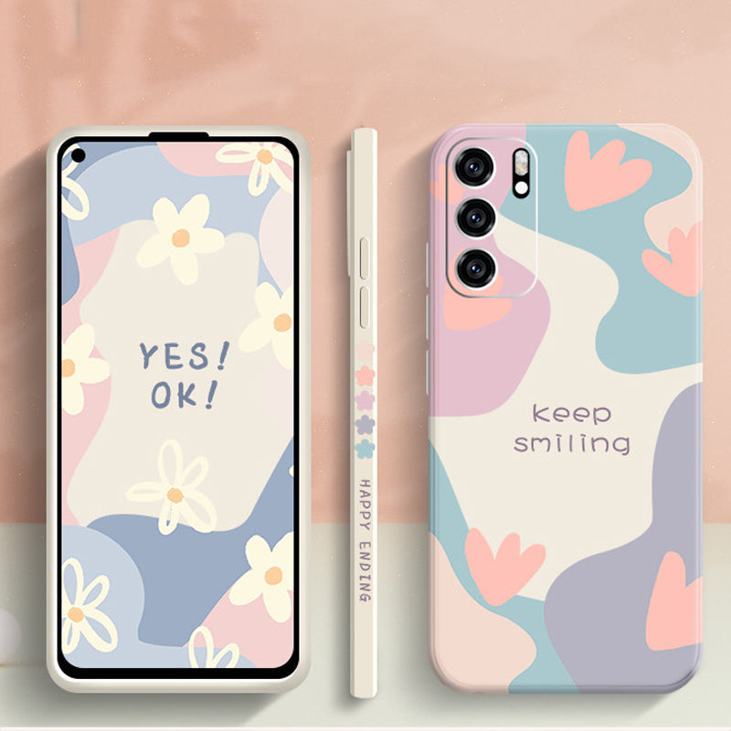 Cartoon Flower SIlicone Case For Samsung