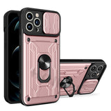 Slide Camera Card Slot Military Case For iPhone