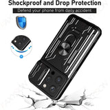 Slide Camera Card Slot Military Case For iPhone