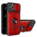 Slide Camera Card Slot Military Case For iPhone