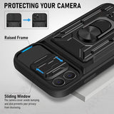 Slide Camera Card Slot Military Case For iPhone
