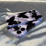 Purple Butterfly Acrylic Hard Case for iPhone