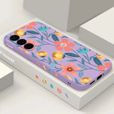 Colorful Flower Soft Silicone Case For Samsung